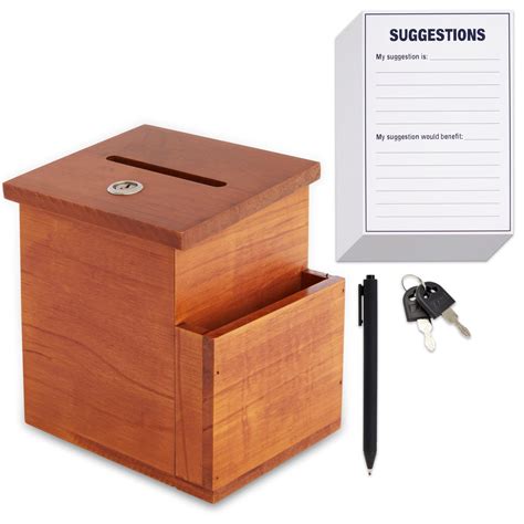 metal suggestion box with lock|wooden suggestion box with lock.